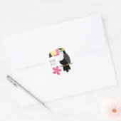 Sticker Rond Paradis tropical coloré Toucan (Enveloppe)