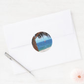 Sticker Rond Paradis tropical de la plage (Enveloppe)