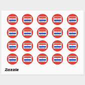 Sticker Rond Paraguay (Feuille)