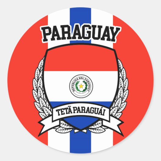 Sticker Rond Paraguay (Devant)