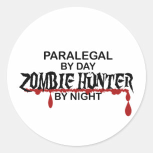 Sticker Rond Paralegal Zombie Hunter