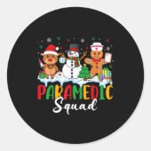 Sticker Rond Paramedic Squad Reindeer Snowman Gingerbread Chris (Devant)