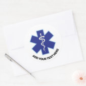 Sticker Rond Paramètre des services Médicales d'urgence (Enveloppe)