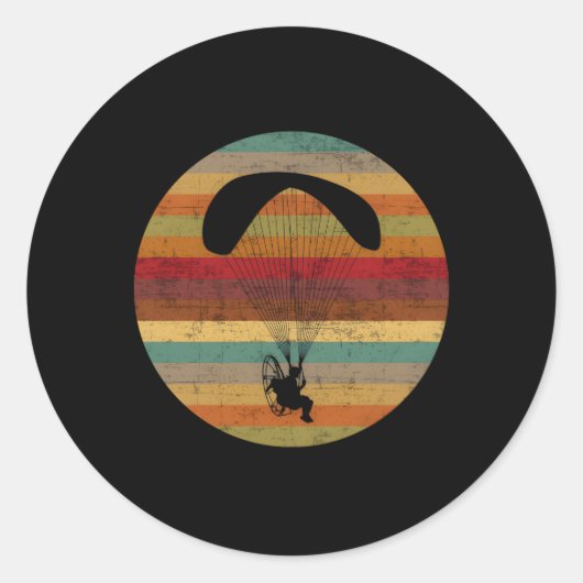 Sticker Rond Paramoteur paraglider (Devant)