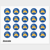 Sticker Rond Paramotoring Rétro (Feuille)