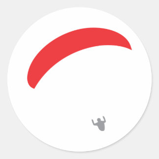 Sticker Rond parapente rouge - parapente