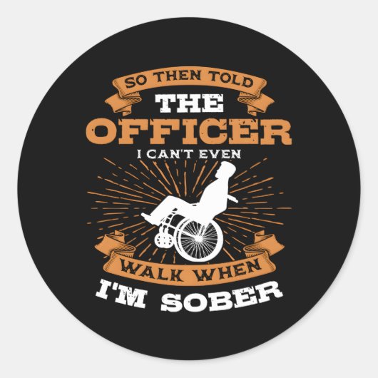 Sticker Rond Paraplégique Handicap Paraplégie Fauteuil roulant  (Devant)