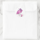 Sticker Rond Parapluie rose (Sac)