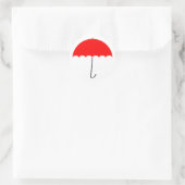 Sticker Rond Parapluie rouge (Sac)
