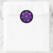 Sticker Rond Parapluie violet & coeurs.7 (Sac)