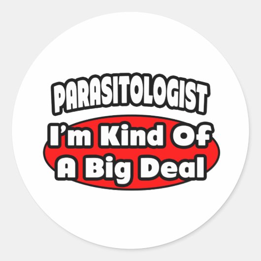 Sticker Rond Parasitologue... Gros accord (Devant)