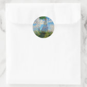 Sticker Rond Parasol Monet Femme Impressionnisme (Sac)