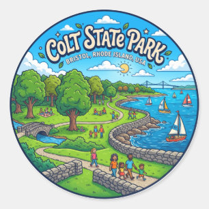 Sticker Rond Parc d'État Colt USA