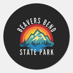 Sticker Rond Parc d'État de Beavers Bend Oklahoma