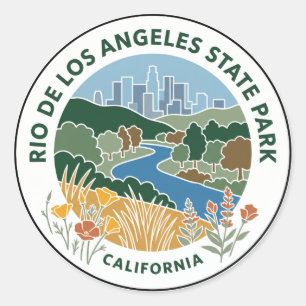 Sticker Rond Parc d'État de Rio de Los Angeles Californie
