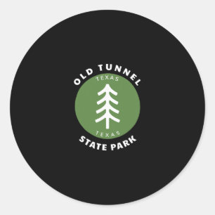 Sticker Rond Parc d'État Old Tunnel Texas Tx Arbre Vacances Sou