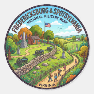 Sticker Rond Parc militaire national de Fredericksburg & Spotsy