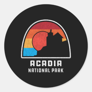 Sticker Rond Parc national Acadia Maine Style extérieur
