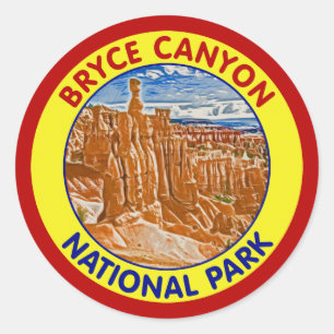 Sticker Rond Parc national de canyon de Bryce, Utah