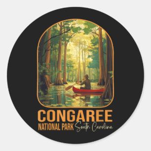 Sticker Rond Parc national de Congaree Caroline du Sud Randonné