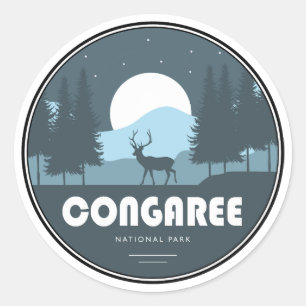 Sticker Rond Parc national de Congaree Deer