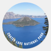 Sticker Rond Parc national de Crater Lake (Devant)