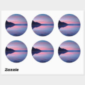 Sticker Rond Parc national de Death Valley. Badwater à l'aube (Feuille)