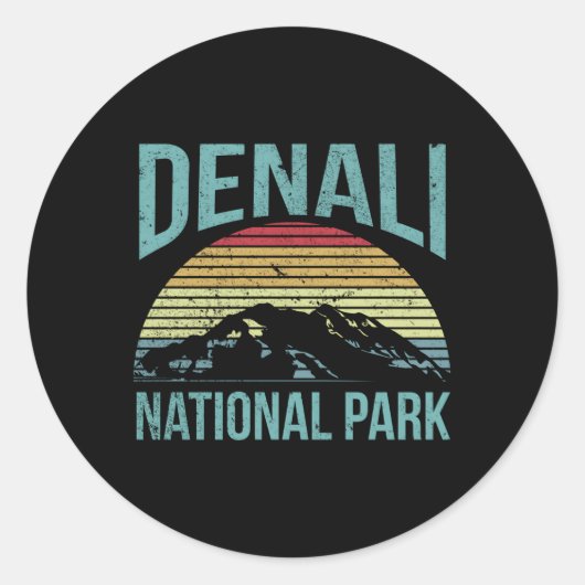 Sticker Rond Parc national de Denali (Devant)