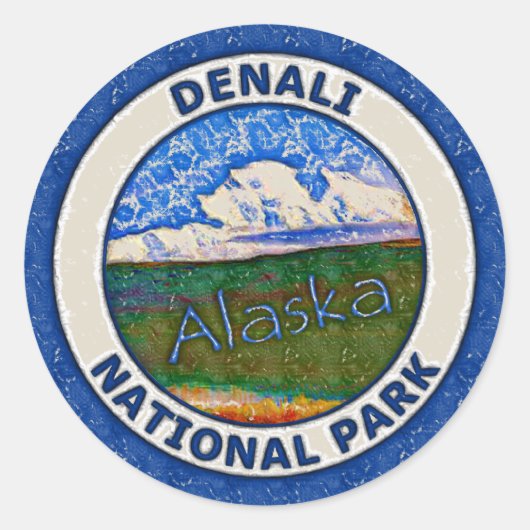 Sticker Rond Parc national de Denali, Alaska (Devant)