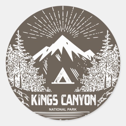 Sticker Rond Parc national de Kings Canyon (Devant)