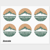 Sticker Rond Parc national de Kings Canyon (Feuille)
