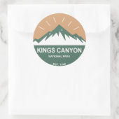 Sticker Rond Parc national de Kings Canyon (Sac)