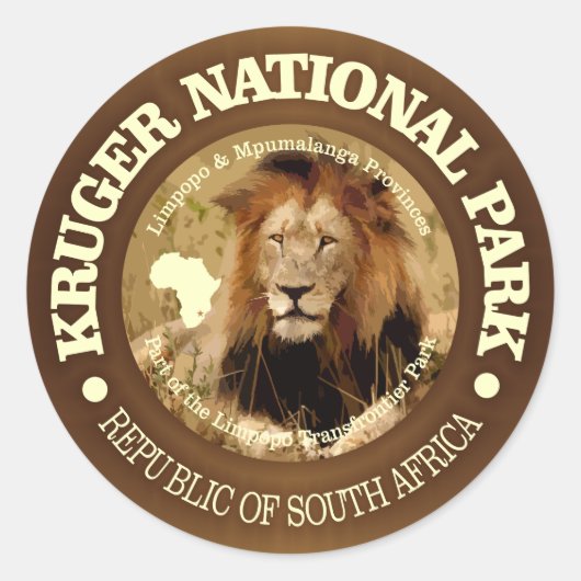 Sticker Rond Parc national de Kruger (C) (Devant)