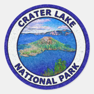 Sticker Rond Parc national de lac crater