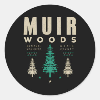 Sticker Rond Parc national de Muir Woods Camg