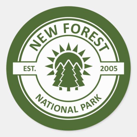 Sticker Rond Parc national de New Forest (Devant)