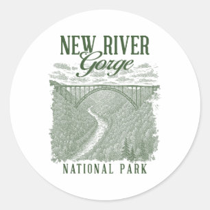Sticker Rond Parc national de New River Gorge Voyager Nature Ex