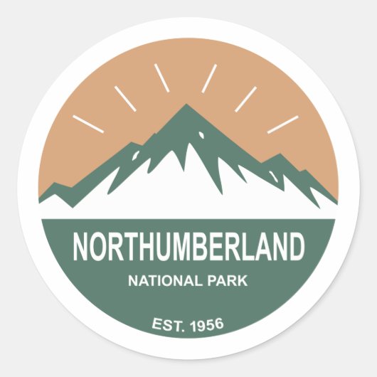 Sticker Rond Parc national de Northumberland (Devant)