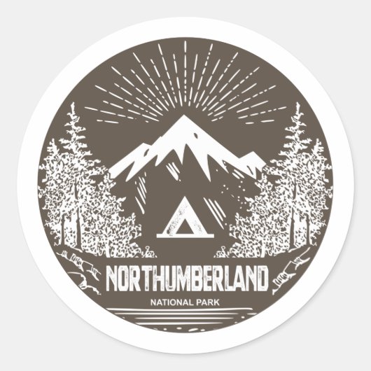 Sticker Rond Parc national de Northumberland (Devant)
