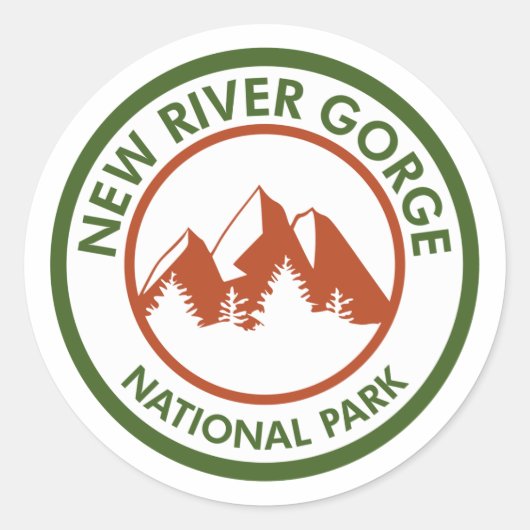 Sticker Rond Parc national de River Gorge (Devant)