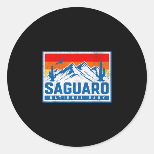 Sticker Rond Parc national de Saguaro (Devant)