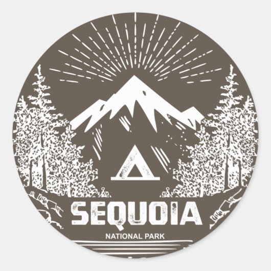 Sticker Rond Parc national de Sequoia (Devant)