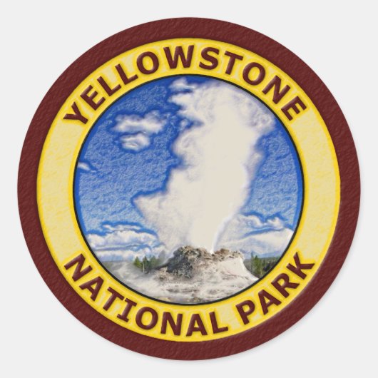Sticker Rond Parc national de Yellowstone (Devant)