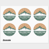 Sticker Rond Parc national de Yellowstone (Feuille)