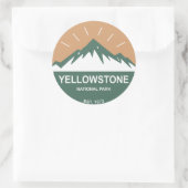 Sticker Rond Parc national de Yellowstone (Sac)