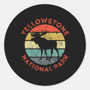 Sticker Rond Parc national de Yellowstone Wyoming Orignal Rando