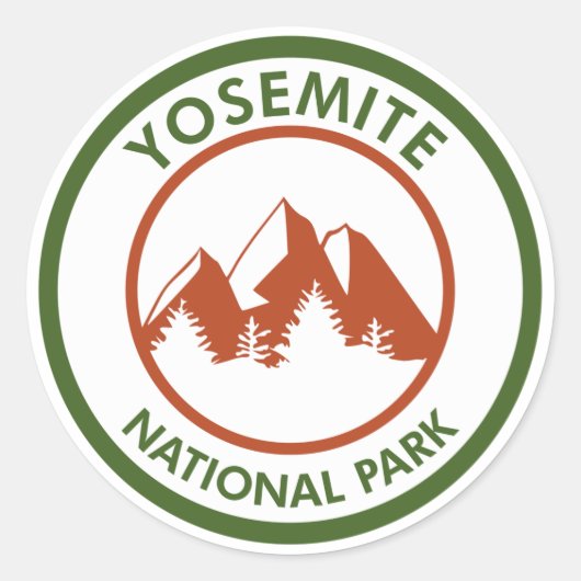 Sticker Rond Parc national de Yosemite (Devant)