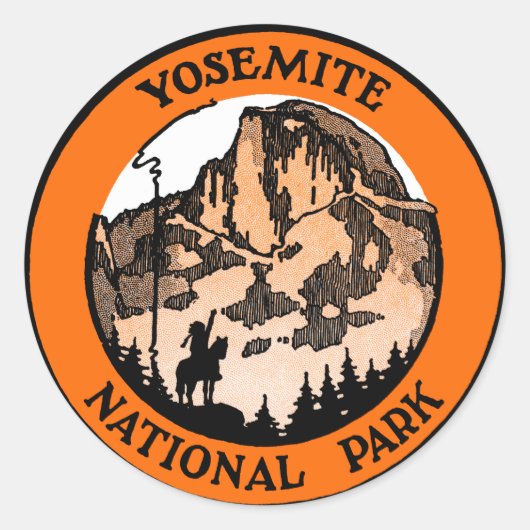 Sticker Rond Parc national de Yosemite 1910 (Devant)