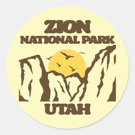 Sticker Rond Parc national de Zion (Devant)