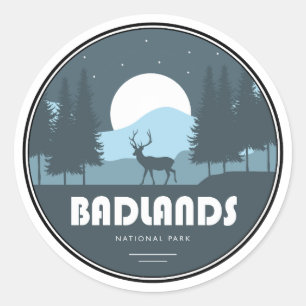Sticker Rond Parc national des Badlands Deer